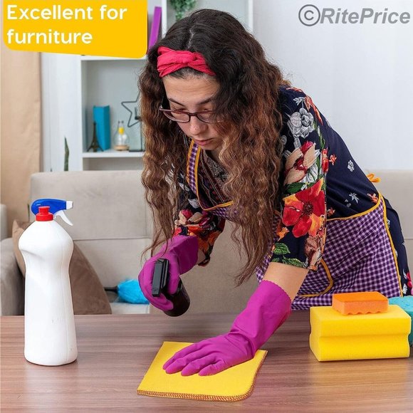 12 PCS (4 Pack) 100% Pure Cotton Yellow Multi-Purpose Dusters Cleaning Cloths - Picture 10 of 11